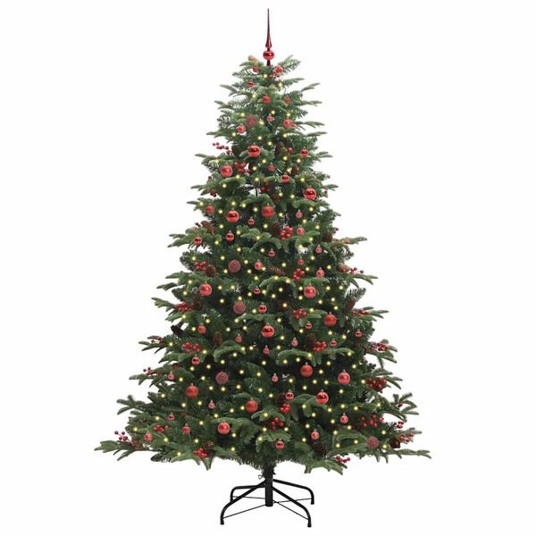 vidaXL K&uuml;nstlicher Weihnachtsbaum mit 300 LEDs mit St&auml;nder Gr&uuml;n 240 cm