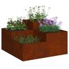 vidaXL Gartenblumentopf Rostig 80 x 80 x 48 cm Wetterfeststahl