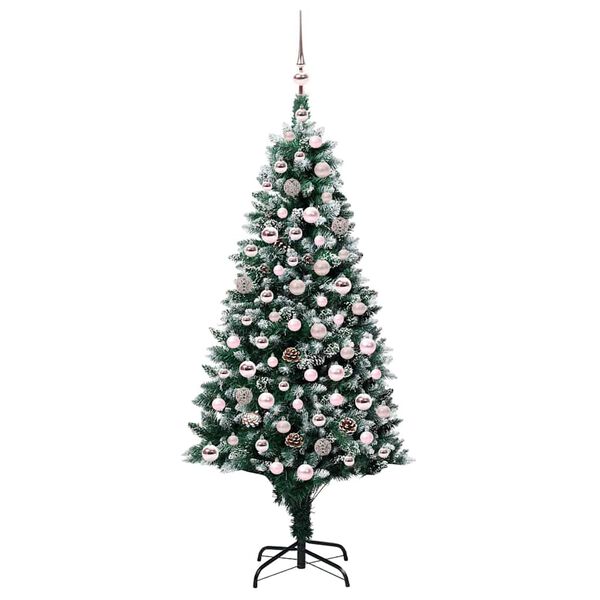 vidaXL K&uuml;nstlicher Weihnachtsbaum mit 300 LEDs mit St&auml;nder Gr&uuml;n 180 cm