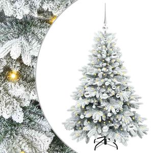 vidaXL K&uuml;nstlicher Weihnachtsbaum mit 150 LEDs Wei&szlig; 120 cm PE und PVC