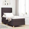 vidaXL Boxspringbett mit Matratze mit Kopfteil Braun 90 x 190 cm Stoff