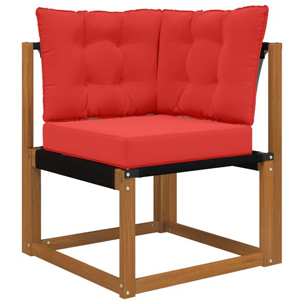 vidaXL Sofakissen f&uuml;r drau&szlig;en 3 pcs Rot Polyester