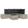 vidaXL Gartensofa-set 5 stk. Hellgrau Poly-Rattan