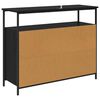 vidaXL Sideboard Schwarz Eichen-Optik 100 x 35 x 80 cm Holzwerkstoff