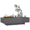 vidaXL Couchtisch Hochglanz-Grau 115x60x31 cm Holzwerkstoff