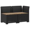 vidaXL 2-Sitzer Garten-Sofa mit Kissen Rattan-Look PP Anthrazit