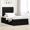 vidaXL Ottoman-Bett mit Matratze & LEDs Schwarz 120x190 cm Stoff