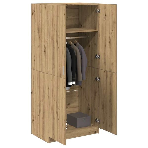 vidaXL Kleiderschrank Artisan-Eiche 90x52x200 cm Holzwerkstoff