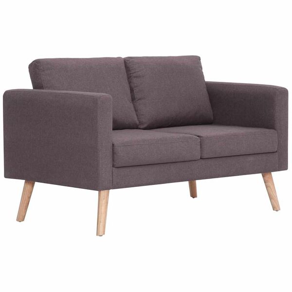 vidaXL 2-Sitzer-Sofa Stoff Taupe