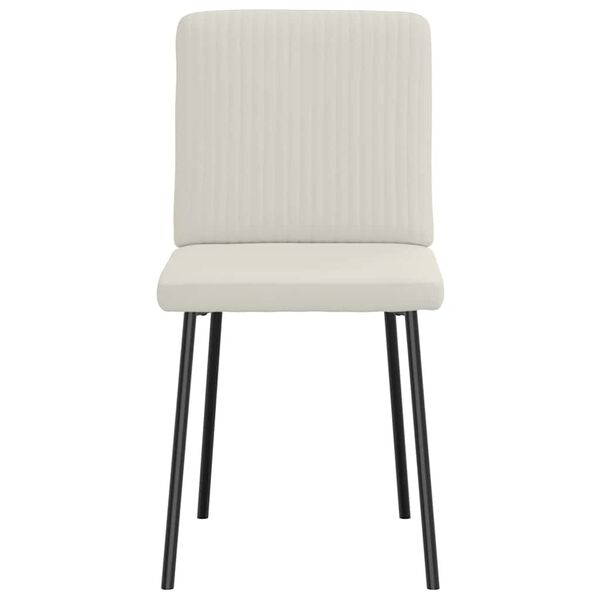 vidaXL Esszimmerstühle 4 Stk. Creme Samt