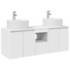 vidaXL Badezimmerschrank-Set 3 stk. Wei&szlig; 49,5 x 44,5 x 65 cm