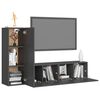vidaXL 3-tlg. TV-Schrank-Set Grau Holzwerkstoff