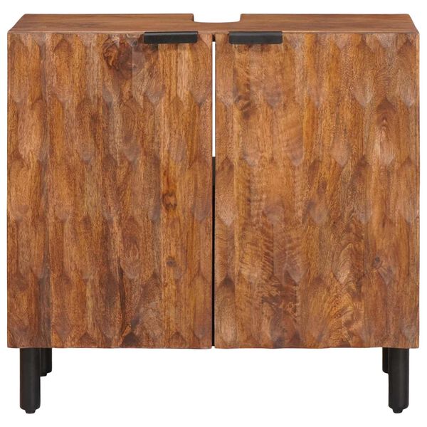vidaXL Waschbeckenschrank Braun 62 x 33 x 58 cm Massivholz Mango
