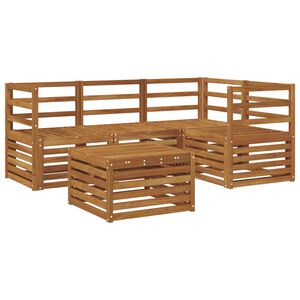 vidaXL Outdoor-Sofagarnitur 5 pcs Natur