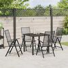 vidaXL Garten Essgruppe 5 pcs Anthrazit Pulverbeschichteter Stahl