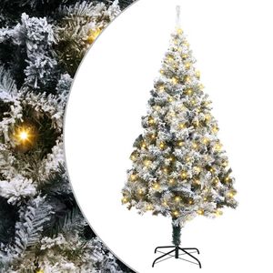 vidaXL K&uuml;nstlicher Weihnachtsbaum mit 300 LEDs mit St&auml;nder Wei&szlig; 180 cm