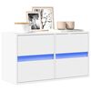 vidaXL TV-Wandschrank mit LED-Beleuchtung Wei&szlig; 80x31x45 cm