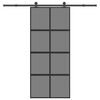 vidaXL Schiebet&uuml;r mit Beschlag 90x205 cm Hartglas und Aluminium