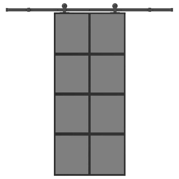 vidaXL Schiebet&uuml;r mit Beschlag 90x205 cm Hartglas und Aluminium