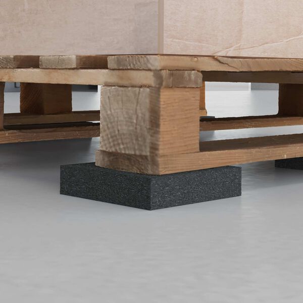 vidaXL Gummipad Schwarz Gummi