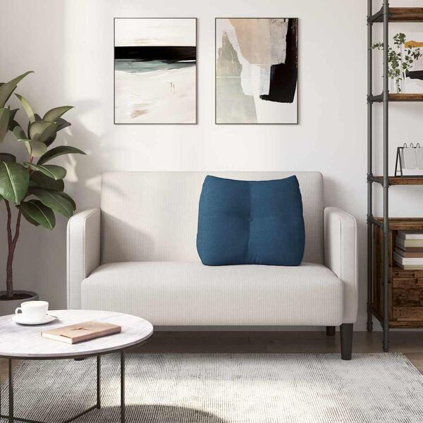 vidaXL R&uuml;cken Kissen Blau 60 x 24 x 50 cm Stoff