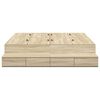 vidaXL Aufbewahrungsbettgestell Sonoma-Eiche 140 cm Holzwerkstoff