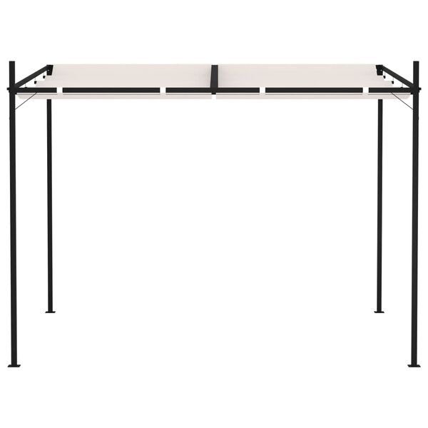 vidaXL Pavillon mit Ausziehbarem Dach 300x300x233 cm Creme