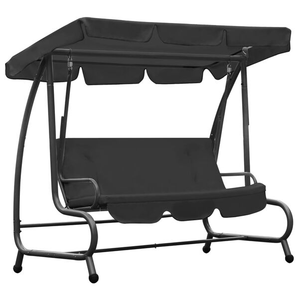 vidaXL Hollywoodschaukel mit Dach Anthrazit