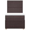 vidaXL Boxspringbett mit Matratze Dunkelbraun 90x190 cm Stoff