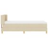 vidaXL Boxspringbett mit Matratze Creme 190 x 90 cm Polyester