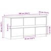 vidaXL TV-Schrank mit LED-Beleuchtung Betongrau 100x34x50 cm