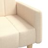vidaXL Schlafsofa 2-Sitzer Creme Stoff