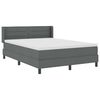 vidaXL Boxspringbett mit Matratze Dunkelgrau 190 x 140 cm Polyester