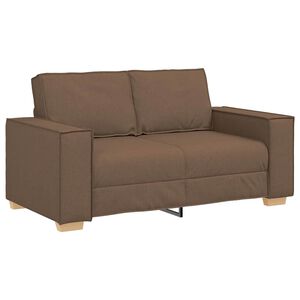 vidaXL 2-Sitzer Sofa Braun 120 cm Stoff