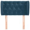 vidaXL Kopfteil mit Ohren Dunkelblau 83x23x78/88 cm Samt