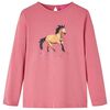 vidaXL Kinder-Langarmshirt Altrosa 128