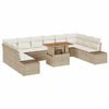 vidaXL Garten-Sofa-Set mit Kissen 11 pcs Beige und Creme