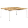 vidaXL Couchtisch Wei&szlig; gewaschen 98 x 100,5 x 45 cm Massivholz Akazie