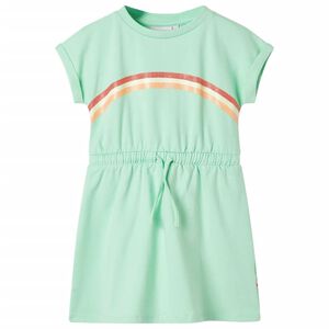 Kinderkleid mit Kordelzug Knallgr&uuml;n 104
