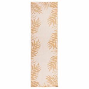 vidaXL Outdoor-Teppich Flachgewebe 80x250 cm Blattmuster