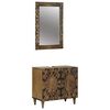 vidaXL Badezimmerm&ouml;bel-Set Wandmontiert 2 pcs Braun Massivholz Mango