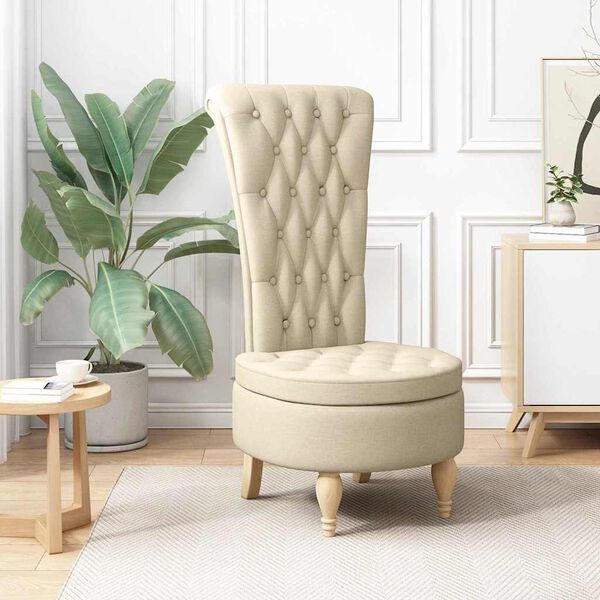 vidaXL Schlafsessel Creme 56,5 x 70 x 110 cm Stoff