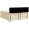 vidaXL Boxspringbett mit Matratze Creme 180x200 cm Stoff