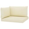 vidaXL Palettensofa-Auflagen 3 Stk. Creme Stoff