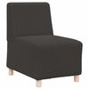 vidaXL Modulares Sofa ohne Armlehnen Dunkelgrau 55 cm Gelockter Wollstoff