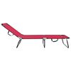vidaXL Klappbare Sonnenliege 1-Person Rot 56 x 189 x 87cm Stoff