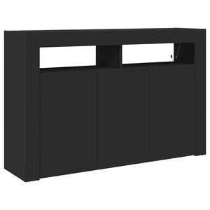 vidaXL Sideboard Schwarz 116 x 30 x 75 cm Holzwerkstoff