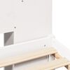vidaXL Massivholzbett mit Regal ohne Matratze Weiß 180x200 cm Kiefer