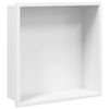 vidaXL Duschnische Mattwei&szlig; 32x32x9 cm Edelstahl