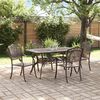 vidaXL Garten Essgruppe 5 pcs Bronze Aluminium
